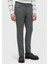 Gri Düz Dokuma Slim Fit Casual Pantolon 2