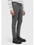 Gri Düz Dokuma Slim Fit Casual Pantolon 3