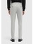 Açık Gri Düz Dokuma Jogging Fit Casual Pantolon 2