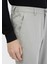 Açık Gri Düz Dokuma Jogging Fit Casual Pantolon 3