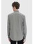 Koyu Gri Desenli Casual Fit Dokuma Casual %100 Pamuk Gömlek 5