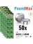 50 x AG13 LR44 1,5 V Poundmax Alkalin Düğme Pil 6