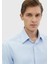 Mavi Düz Regular Fit Dokuma Klasik %100 Pamuk Gömlek 4