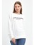 Kadın Bisiklet Yaka Rahat Kalıp 3 Iplik Kalın Californıa Baskılı Sweatshirt SPR24SWK32 2