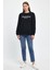 Kadın Bisiklet Yaka Rahat Kalıp 3 Iplik Kalın Californıa Baskılı Sweatshirt SPR24SWK32 1