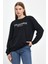Kadın Bisiklet Yaka Rahat Kalıp 3 Iplik Kalın Californıa Baskılı Sweatshirt SPR24SWK32 5