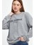 Kadın Bisiklet Yaka Rahat Kalıp 3 Iplik Kalın Californıa Baskılı Sweatshirt SPR24SWK32 4