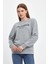 Kadın Bisiklet Yaka Rahat Kalıp 3 Iplik Kalın Californıa Baskılı Sweatshirt SPR24SWK32 5