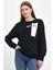 Kadın Bisiklet Yaka Rahat Kalıp 3 Iplik Kalın W.brooklyn Baskılı Sweatshirt SPR24SWK31 3