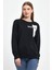 Kadın Bisiklet Yaka Rahat Kalıp 3 Iplik Kalın W.brooklyn Baskılı Sweatshirt SPR24SWK31 5