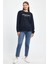 Kadın Bisiklet Yaka Rahat Kalıp 3 Iplik Kalın Californıa Baskılı Sweatshirt SPR24SWK32 2