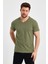 Erkek Pamuklu Kısa Kollu V Yaka T-Shirt 1