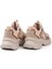 Kadın Bej Kahve Fileli Sneaker Günlük Ortopedik Spor Ayakkabı 4