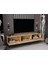 Lunaris Tv Ünitesi - Tv Sehpası 200 cm %100 Mdf Lake Ahşap Ayaklı 2