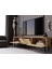 Lunaris Tv Ünitesi - Tv Sehpası 200 cm %100 Mdf Lake Ahşap Ayaklı 3
