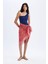 Regular Fit Desenli Vual Pareo-Fall in Love D2745AXNS 12