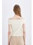 Fitted Açık Omuz Basic Düz Triko Bluz D2997AX24SM 15