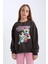 Kız Çocuk PowerPuff Girls Oversize Geniş Kalıp Bisiklet Yaka Sweatshirt D2823A824WN 10