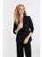 Oversize Geniş Kalıp Gömlek Yaka Düğmeli Basic Düz Blazer Ceket D3155AX24AU 10