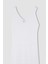 Fitted Kolsuz Beyaz Midi Kroşe Elbise D3325AX24SM 8