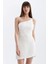 Bodycon Vücudu Saran Tek Omuzlu Kolsuz Mini Abiye Elbise D3272AXNS 15