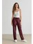 Jogger Cepli Yüksek Bel Standart Paça Suni Deri Pantolon V8072AZ24WN 9