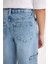 Kız Çocuk Wide Leg Kargo Cepli Geniş Bol Paça Jean Pantolon D3718A824WN 19