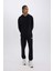 Fit Kalın Jogger Eşofman Altı NBA Wordmark Standart Fit Cepli Esnek Bantlı Paça D3231AX24WN 12