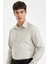 Modern Fit Modern Kesim Poplin Düz Pamuk Karışımlı Uzun Kollu Gömlek D3375AX24AU 6