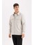 Regular Fit Polo Yaka Fitilli Kadife Gömlek Ceket D3380AX24AU 13