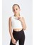 Kız Çocuk Crop Bisiklet Yaka Baskılı Atlet D2763A824AU 10