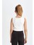 Kız Çocuk Crop Bisiklet Yaka Baskılı Atlet D2763A824AU 12