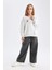 Kız Çocuk Wide Leg Geniş Bol Paça Beli Lastikli Basic Düz Eşofman Altı D3889A824WN 7