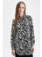 Regular Fit Zebra Desenli Viskon Uzun Kollu Gömlek Tunik D4070AX24AU 6