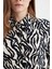 Regular Fit Zebra Desenli Viskon Uzun Kollu Gömlek Tunik D4070AX24AU 10