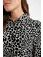 Loose Fit Gömlek Yaka Desenli Uzun Kollu Gömlek Tunik T0609AZ24AU 14