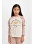 Kız Çocuk Pijama Takım Baskılı Uzun Kollu Üst Beli Lastikli Uzun Alt D3726A824AU 9