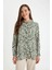 Loose Fit Gömlek Yaka Desenli Uzun Kollu Gömlek Tunik 12