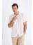 Regular Fit Yazlık Polo Yaka Pamuklu Basic Düz Kısa Kollu Gömlek D2924AX24SM 10