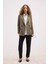 Oversize Geniş Kalıp Ceket Yaka Düğmeli Basic Düz Blazer Ceket C2457AX24AU 7