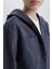 Erkek Çocuk Oversize Geniş Kalıp Kapüşonlu Gabardin Uzun Kollu Gömlek D3194A825SP 15