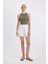 Regular Fit Normal Bel Düz Paça Krinkıl Viskon Şort A3532AX24HS 10