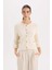 Regular Fit Bisiklet Yaka Dokulu Düğmeli Triko Hırka D3304AX24WN 12