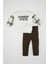 Erkek Bebek 2'li Takım Baskılı Sweatshirt Beli Lastikli Pantolon D3362A524WN 6