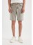 %100 Pamuk Straight Fit Jean Bermuda Şort D3879AX24SM 11