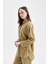Relax Fit Gömlek Yaka Dokuma Uzun Kollu Gömlek Tunik D2609AX24AU 9