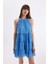 A Kesim Halter Yaka Brode Kolsuz Mini Elbise D4400AX24HS 8