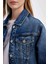 Regular Fit Düğmeli Yıkamalı Denim Ceket D4172AX24WN 12
