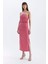 Bodycon Straplez Bürümcük Midi Abiye Elbise 10