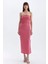 Bodycon Straplez Bürümcük Midi Abiye Elbise 11